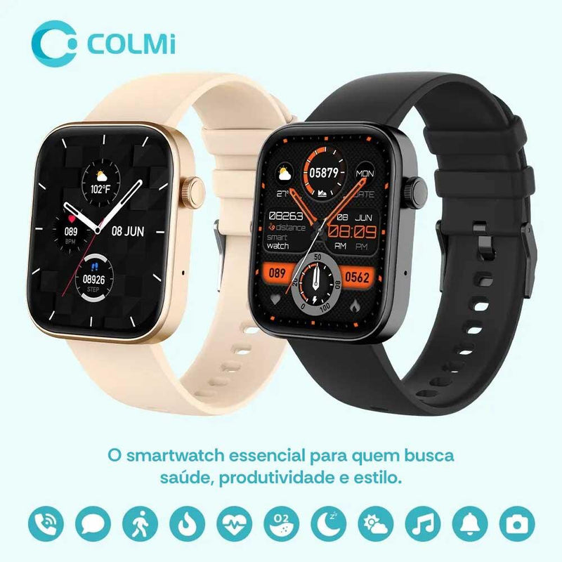 Smartwatch COLMIP71 Masculino e Feminino, Resistente a Água, Recebe Notificações, Monitoramento de Saúde e Mais - Kôda Store