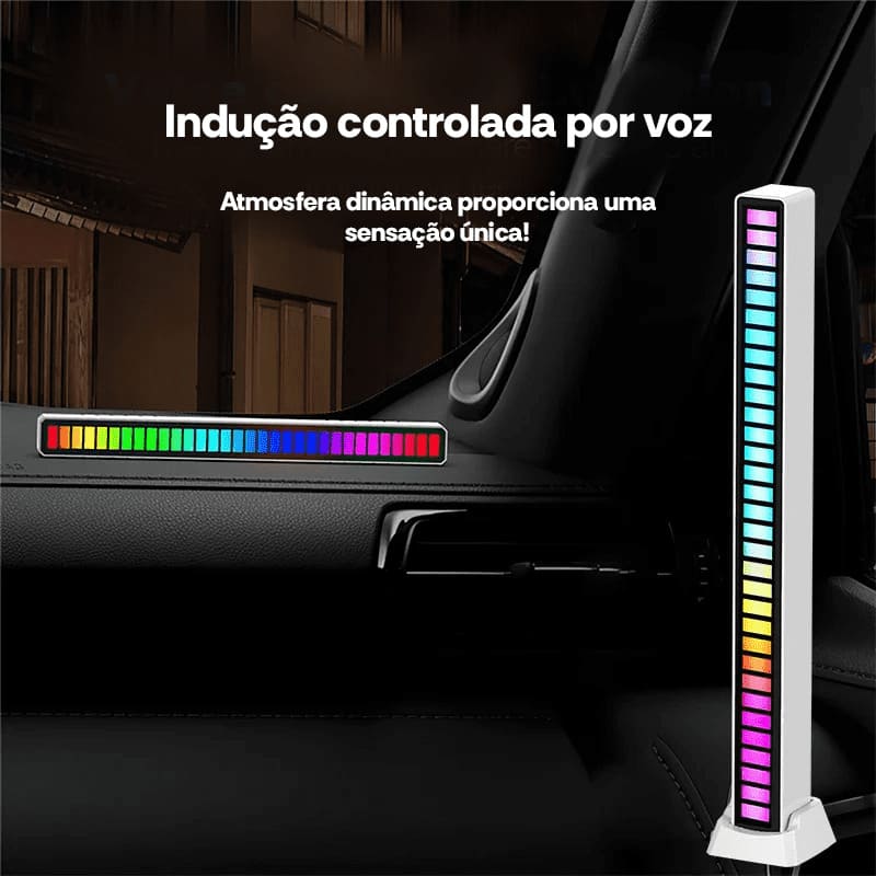 Luminária RGB LED Sonora, Reage Com Som, App de Telefone e Mais!