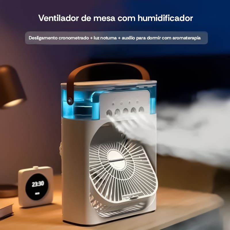 Ventilador de Mesa Com Humidificador, Refresque seu Ambiente de Trabalho Ou Conforto